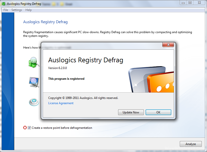 Auslogics Registry Defrag 14.0.0.3 instal the new version for apple