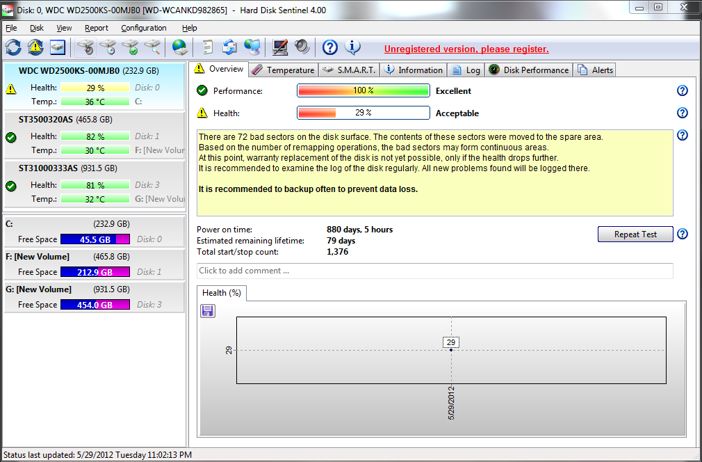 windows disk health