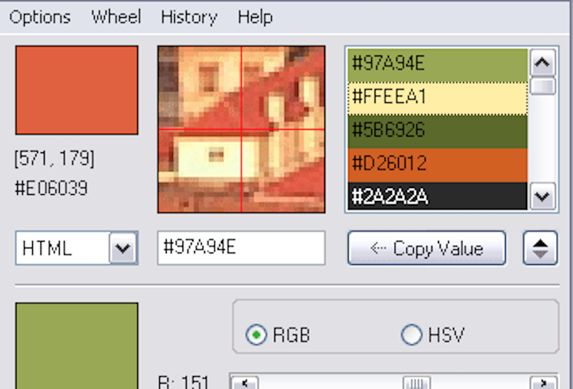 use just color picker in netbeans